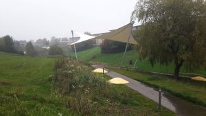 Sejloverdækning i Rytterkildedalen set bagfra