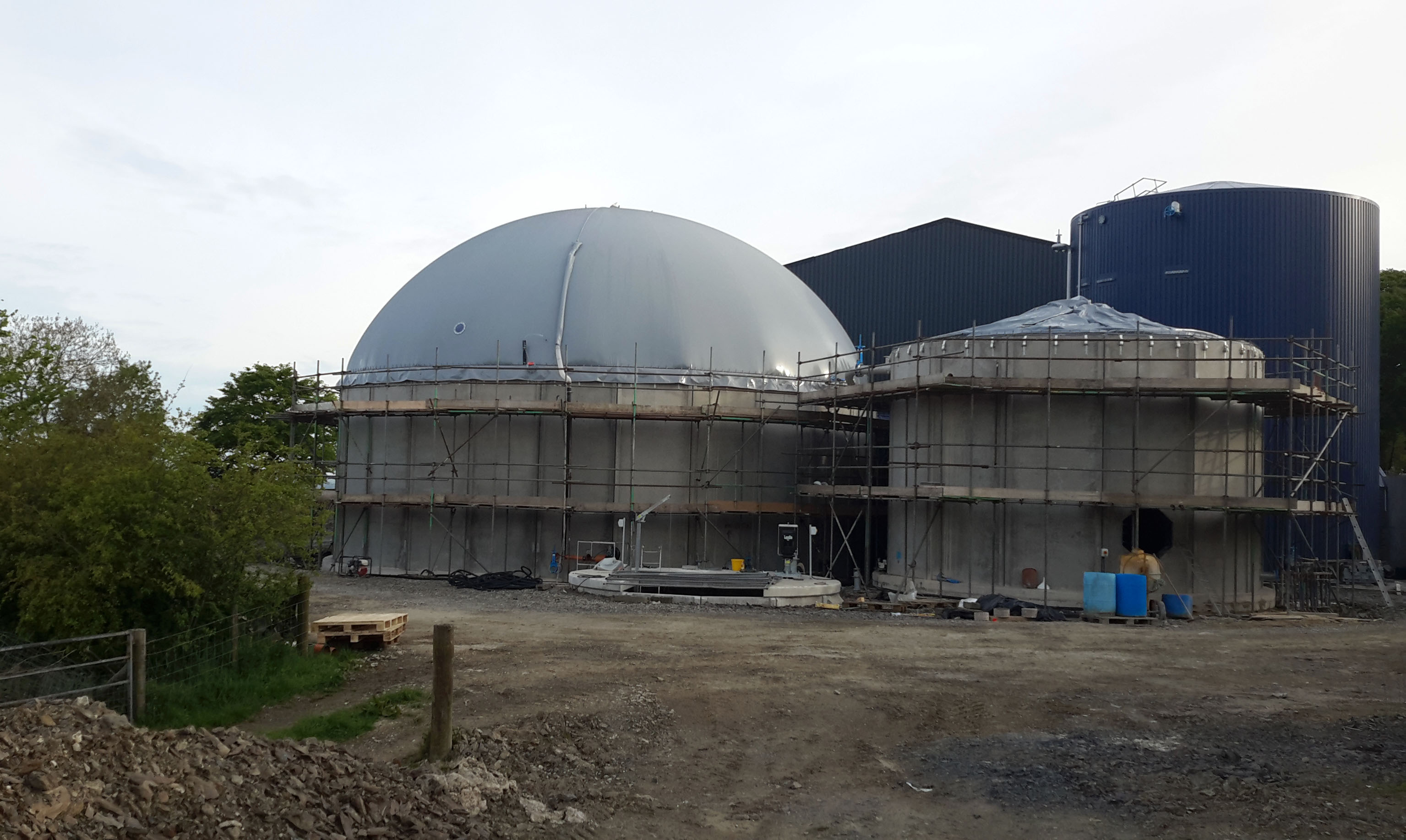 Biogaslager i England Cornwall
