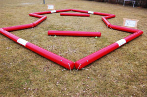 Oppustelig fodboldbane