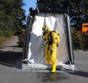 Oppustelig rensekabine