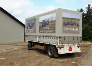 Print på vogn fra siden